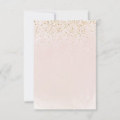 オーガールピンクバルーンフローラユーカリ赤ちゃんシャワー サンキューカード (裏面)