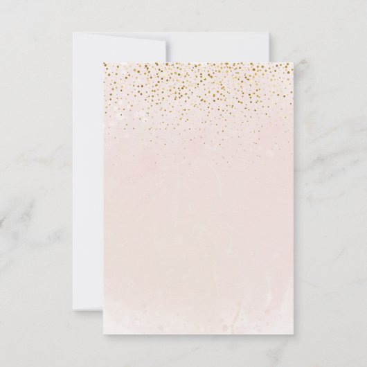 オーガールピンクバルーンフローラユーカリ赤ちゃんシャワー サンキューカード (裏面)