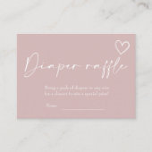 オーガールベビーシャワーおむつラッフル エンクロージャーカード (正面)