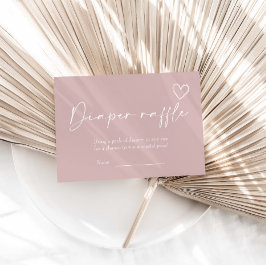 オーガールベビーシャワーおむつラッフル エンクロージャーカード