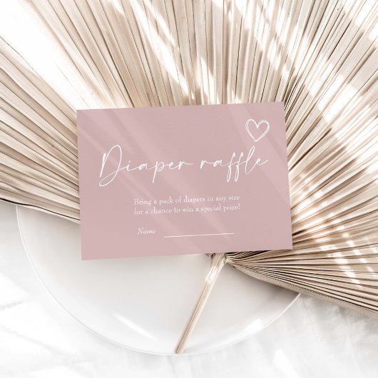 オーガールベビーシャワーおむつラッフル エンクロージャーカード
