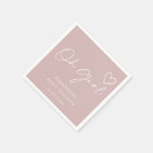 オーガールミニマリストモダンベビーシャワー スタンダードカクテルナプキン (角)