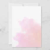 オーガール赤面ピンクベビーシャワー 招待状 (裏面)