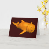 オーキおもしろいヌス カード (黄色い花)