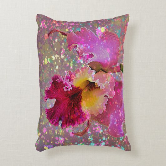 オーキかわいらしカラフル絵を描（ばちゃばちゃ）跳ねる枕 アクセントクッション (正面(垂直))