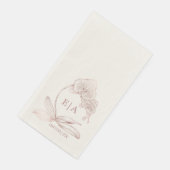 オーキエレガントッドクレストボタニカル結婚ズゲストタオル (コーナー)