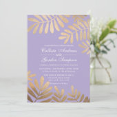 オーキエレガントッドパープル離れ金ゴールドズ結婚ズ 招待状 (スタンド正面)