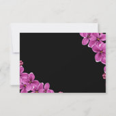 オーキエレガントッドフラワーブラックサマーフローラズ結婚 出欠カード (裏面)