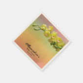 オーキエレガントッドフローラカスタムベビーシャワー スタンダードカクテルナプキン (角)