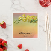オーキエレガントッドフローラカスタムベビーシャワー スタンダードカクテルナプキン (インサイチュ)