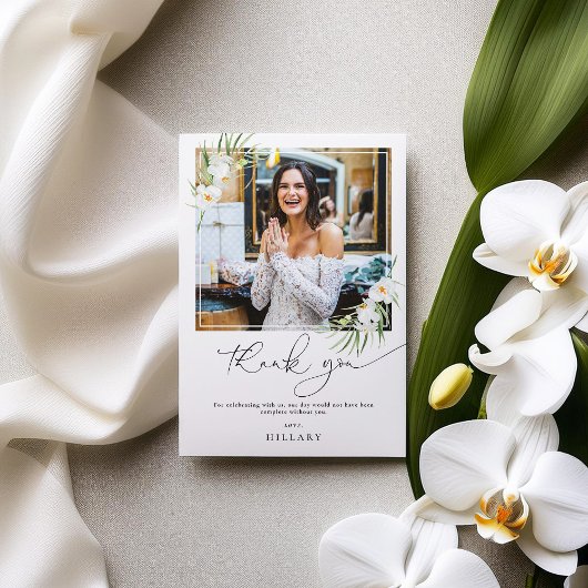 オーキエレガントッドブライダルシャワー写真サンキューカード 招待状