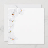 オーキエレガントッドブライダルホワイトフローラブライダルシャワー 招待状 (裏面)