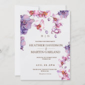 オーキエレガントッドボタニカル結婚式招待状 招待状 (正面)