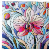 オーキカラフルッドフラワーモザイクアート タイル (正面)