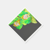 オーキシンプルモダンッド水彩画フローラ スタンダードカクテルナプキン (角)