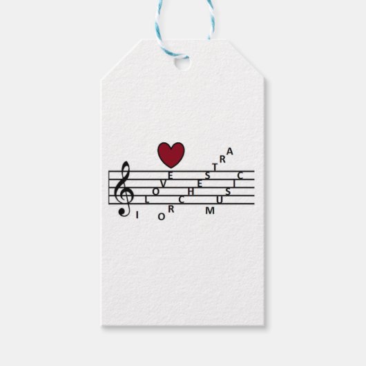 オーキストラの音楽愛好家のために ギフトタグ (正面)