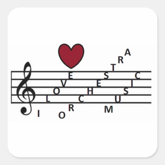 オーキストラの音楽愛好家のために スクエアシール (正面)