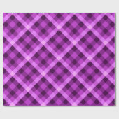 オーキッエレガントクパープルプレイドラッピング紙 ラッピングペーパー (フラット)