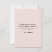 オーキッエレガントドさん悔やみや弔慰ノート サンキューカード (裏面)