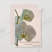 オーキッエレガントドさん悔やみや弔慰ノート サンキューカード (正面/裏面)