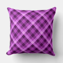 オーキッエレガントドパープルプレイドビッグ装飾用クッション