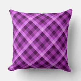 オーキッエレガントドパープルプレイドビッグ装飾用クッション クッション