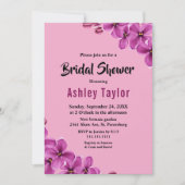 オーキッエレガントドフラワーバラフローラブライダルシャワー 招待状 (正面)