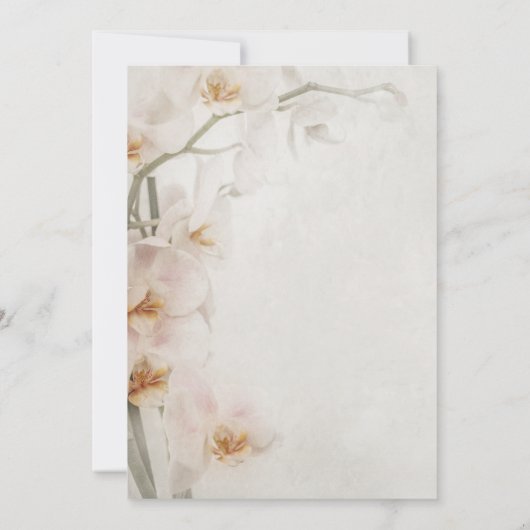 オーキッエレガントド金ゴールドアーチ消音中性モノグラム 招待状 (裏面)