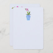 オーキッドとチノワセリーブルーフラットサンキューカード サンキューカード (正面/裏面)