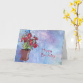 オーキッドと水彩 カード (黄色い花)