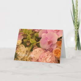 オーキッドと芍薬の感謝カード サンキューカード