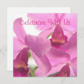 オーキッドのお祝い / 様々なシーンに対応する招待状 招待状 (正面/裏面)