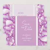 オーキッドのウェディング オルネイト セーブ・ザ・デート フォトカード (正面/裏面)