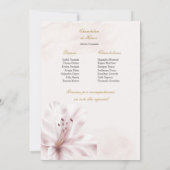 オーキッドのキンセアニェラ 招待状 (裏面)