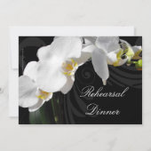オーキッドのリハーサルディナー招待状(黒) 招待状 (裏面)