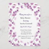 オーキッドの招待状、ベビー ブライダル シャワー、誕生日 招待状 (正面/裏面)