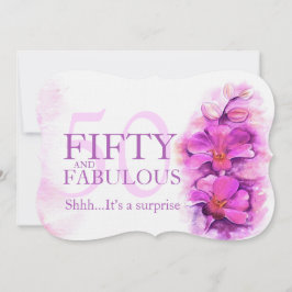 オーキッドの水彩紫50と素晴らしい 招待状