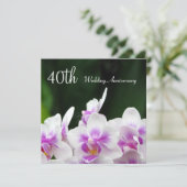 オーキッドの40周年結婚記念日招待状 招待状 (スタンド正面)