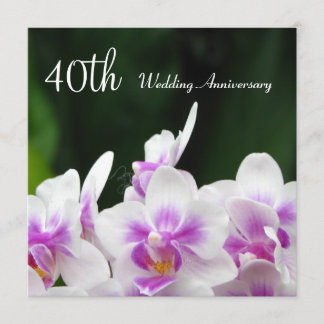 オーキッドの40周年結婚記念日招待状 招待状