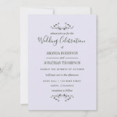 オーキッドをテーマにした結婚式パーソナライズされた会 招待状 (正面)