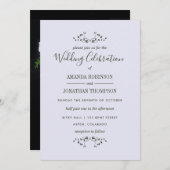 オーキッドをテーマにした結婚式パーソナライズされた会 招待状 (正面/裏面)