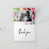 オーキッドアイルピンク+ブルートロピカルフローラありがとう サンキューカード (内部)