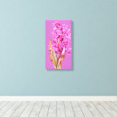 オーキッドアートフラワーパープルピンクのキャンバスのプリント キャンバスプリント (インサイチュ (ウッドフロア))