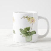 オーキッドイングリーンポット植物大マグ ジャンボコーヒーマグカップ (右)