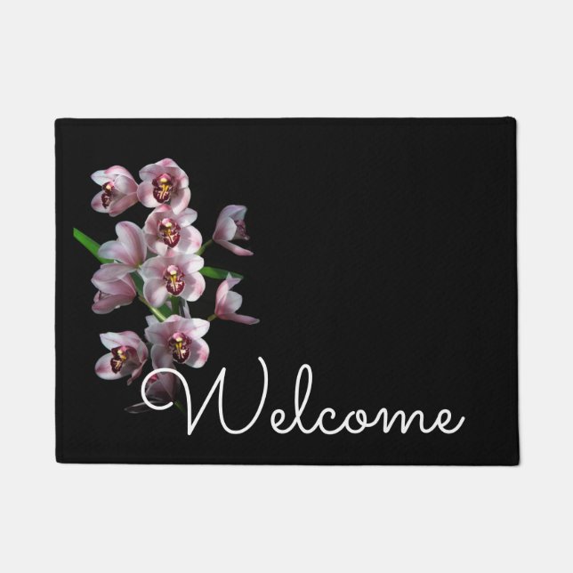 オーキッドインサニオンブラック ドアマット (正面)