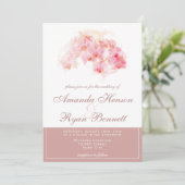 オーキッドウォーターカラーテラコッタフラワー結婚ズ 招待状 (スタンド正面)