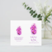 オーキッドウォーターカラーパープルピンク結婚式 プログラム (スタンド正面)