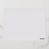 オーキッドウズアイボリーフォーマルクラシックウェディングレセプション 箔シーズンポストカード (裏面)