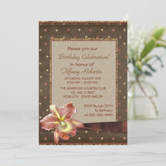 オーキッドエレガンスウーマンズバースデーパーティー 招待状 (スタンド正面)