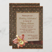 オーキッドエレガンスウーマンズバースデーパーティー 招待状 (正面/裏面)